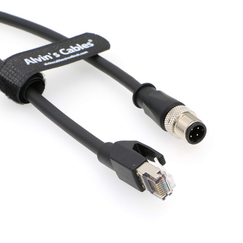 Alvin's Cables M12 4 Position D Coded to RJ45 Ethernet Cable M12 4 Pin Male to RJ45 Male Network Shielded Cord Industrial Ethernet Cable 3M - Image 2